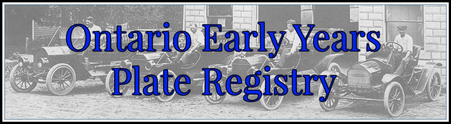 Ontario Early Years License Plate Registry